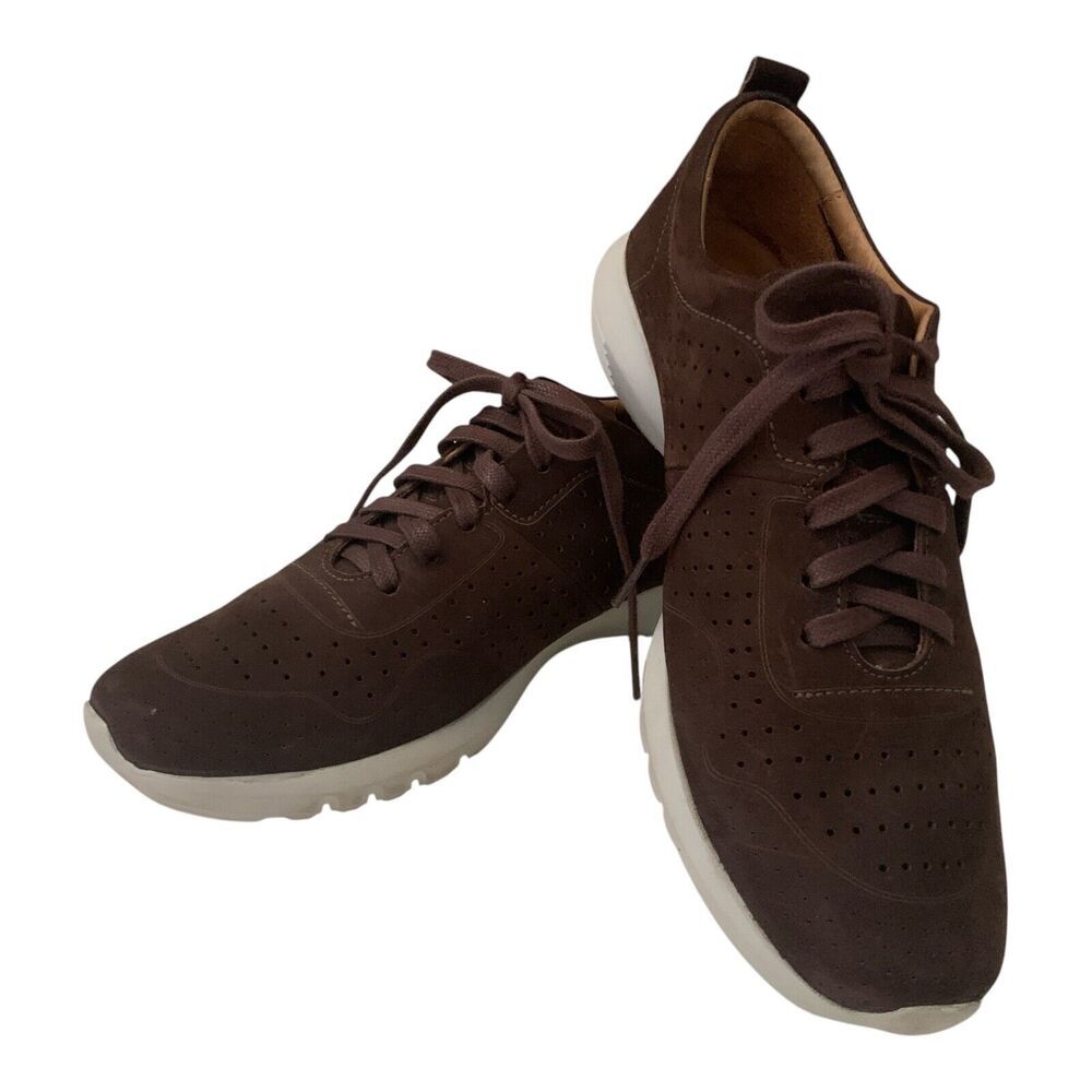 Marc Joseph Men's Leather Sneakers Size 8.5 Brown Suede Lace Up Shoes